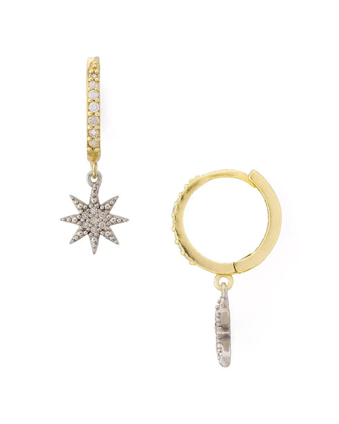 Marc & Marcella x Bloomingdale's Diamond Starburst Huggie Hoop Earrings in Gold